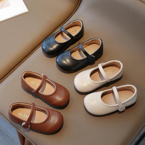 Zapatos de diseñador minimalistas para niñas y niños, zapatos planos Retro Mary Jane para niños pequeños, zapatos escolares de c