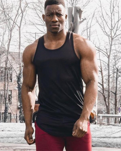 Bodybuilding Clothing Mesh Tank Tops Men Gym Stringer Sleeveless Shirt Fitness Tanktop Mens Work Out Vesttank Tops