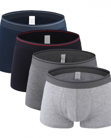 Calções boxer masculinos de qualidade nova marca de algodão moda masculina calcinha calcinha masculina tamanho grande 4 pçs slot