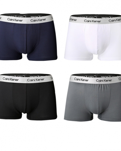 4pcslot Boxer Ropa interior para hombre Calzoncillos Hombre Pure Panties Shorts Solid Cuecas Boxers