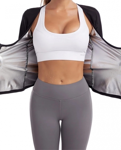 Women Sauna Shaper Vest Thermo Sweat Shapewear Tank Top Slimming Vest Waist Trainer Corset Gym Fitness Hot Workout Zippe