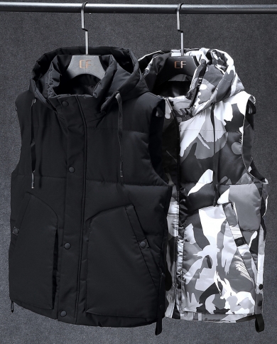 5xl 7xl 9xl  New Winter Vest Men Plus Size Both Side Wear Thicken Warm Cotton Padded Waistcoat Male Casual Sleevelessves