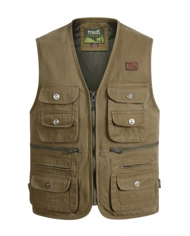 Large Size Xl4xl Tactical Masculine Waistcoat Male Multi Pocket Unloading Sleeveless Vest Photographer Reporter Summer J
