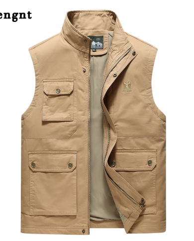 Men Large Size L5xl Vest Cotton Male High Quality Sleeveless Comfortable Jackets Homme Classic Tactical Multipocket Wais