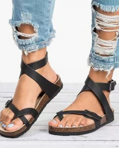 2022 Low Pantofle Rubber Sandals Comfort Flat Comfortable Shoes Beach Open Toe Sandals Women Summer New Fashion Womens 