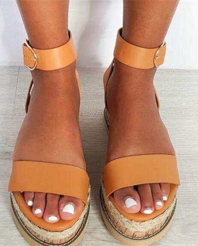 Mode sandales femmes 2022 chaussures dété semelle épaisse décontracté romain femmes sandales tendance bout ouvert plate-forme s