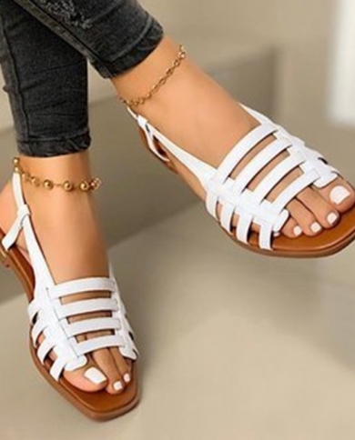 2022 Summer New Womens Sandals Hollow Roman Shoes Open Toe Beach Shoes Womens Casual Comfortable Outdoor Womens Shoes
