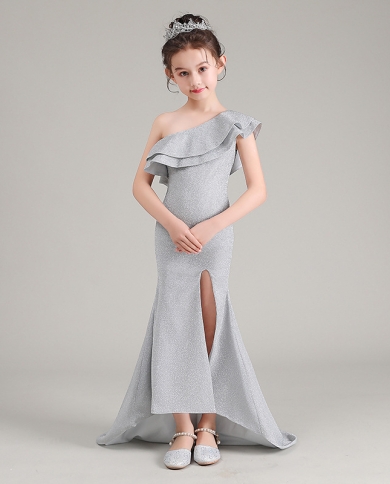 فساتين بنات صيف جديد ذيل السمكة ازياء المنصة فستان الاميرة للاطفال
