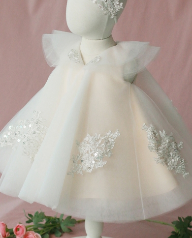 فستان الأميرة الصغيرة للأطفال فستان عيد ميلاد منفوش