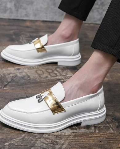 New British Fashion White Tassels Mix Colors Shoes Flat For Men Dress Formal Wedding Prom Oxford Sapatos Tenis Masculino