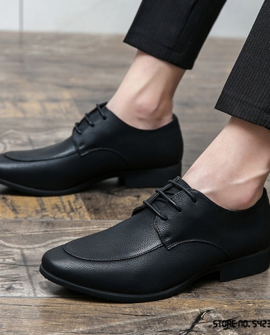Luxury Britain New Designer Mens Black Lace Up  Wedding Groom Shoes Flats Casual Loafers Formal Dress Zapatos Hombreform