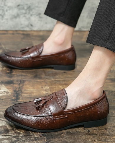 Designer British Crocodile Pattern Tassel Slip On Oxford Shoes Moccasins Wedding Prom Homecoming Party Footwear Zapatos 