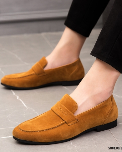 New Mens Suede Patent Leather Slip On Oxfords Casual Shoes Moccasins Wedding Dress Formal Party Flats Footwear Zapatos 