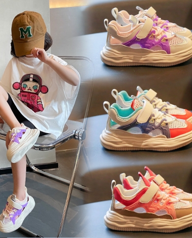 2022 קיץ נעלי ספורט חלול לילדים קל משקל ללא החלקה ילדים בנים נעלי אופנה חדשה בנות רשת נעליים קזואל 21 3