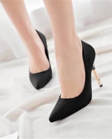 New Red Bottom High Heels  Pink Heels Fashion Party Black Pumps Women Shoes Casual Shallow Solid Color Stiletto Ladies H