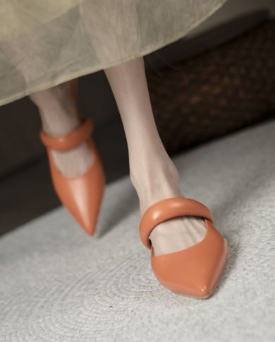 Summer Sandals Slip On Elegant Pumps  High Heel Women Shoes Pointed Toe Ladies Party Wedding Shoes 6 Cm Tpr Bottom Slipp