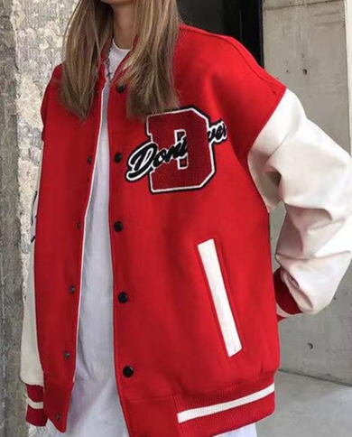  Letter Towel Embroidered High Quality Jackets Coats Womens Street Hip Hop Loose Baseball Uniform Couple Casual Jacketj