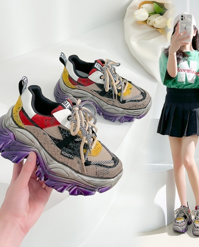 Womens New Thick Bottom Heightened Casual Sports Shoes All-match