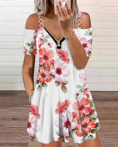 Vestido vintage elegante com zíper feminino ombro a ombro manga curta mini vestido decote em v casual verão aberto costas vestid