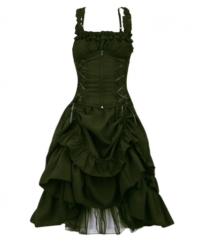 וינטג מימי הביניים ויקטוריאנית שמלה גותית נשים vestidos רטרו לוליטה ארמון חצר נסיכת ליל כל הקדושים שמלת נסיכת פאנק
