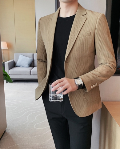 Classic Casual Suit Jackets Blazer For Men Wedding Slim Fit Outwear Oversized Singlebreasted Blazers Elegant Luxury Coat