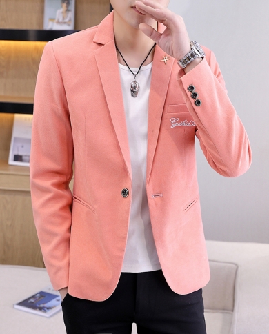 High Quality Men Blazer Classic New Slim Fit Solid Color Suit Jacket  Trend Handsome Fashion Business Casual Suit Blazer
