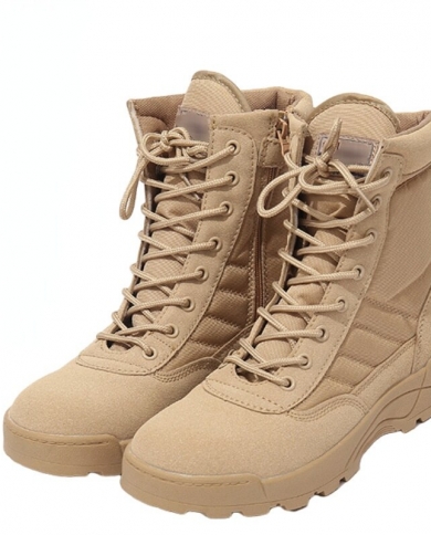 Botas militares táticas masculinas forças especiais combate deserto exército caminhada sapatos resistentes ao desgaste amortecim