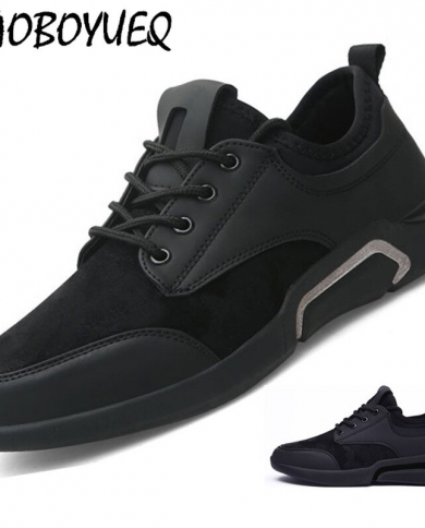 Zapatos informales para hombre, mocasines cómodos, zapatillas de trabajo, zapatos planos negros, tela de empalme de cuero Pu, za