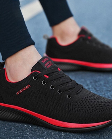 Men Casual Comfortable Sneakers Vulcanize Mesh Lace Up Walking Driving Breathable Casual Running Knit Sock Chunky Shoe P