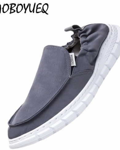 Male Walking Travel Breathable Casual Shoes Men Vulcanized Sneakers Wedges Outdoor British Moccasins Driving Canvas Flat