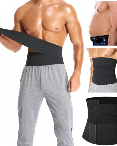 Mens Waist Trainer Male Abdomen Reducer Snatch Me Up Bandage Wrap Slimming Belt Body Shaper Waist Trimmer Corset Belly S