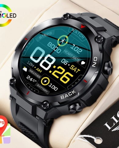 Lige Gps Position Smart Watch Military Outdoor Sports Fitness Tracker 480mah Super Long Standby Smartwatch Man Custom Di