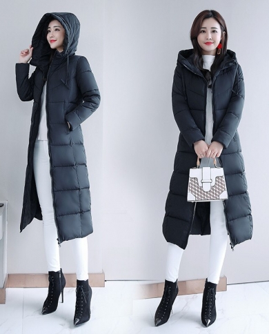 2022 New Fashion Hooded Women Winter Jacket Cotton Padded Warm Thicken Ladies Coat Long Coats Parka Womens Jacketsparkas