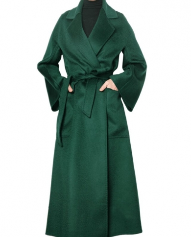סתיו וחורף אדוות מים מעיל קלאסי דו צדדי 100 צמר אמיתי מעיל נשי מעיל ארוך נשים זקט באיכות גבוהה
