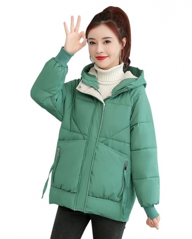  New Winter Jacket Women Parkas Fashion Hooded Thick Warm Down Cotton Jacket Loose Female Outwear Snow Wear Clothing Coa