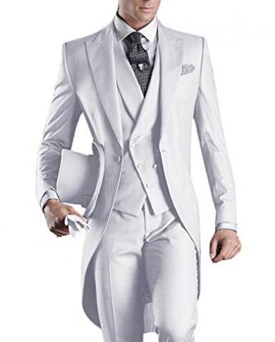 Best Selling 2022 Custom Mens Suits Italian Tailcoat Gray Wedding Suits For Men Groom Mens Tuxedo Suits jacketpantsve