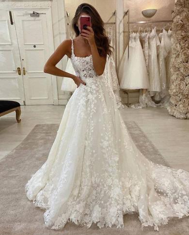 Luxury Womens Vintage Lace Applique Mermaid Wedding Dress Lace Up Deep V Neck Skinny Bohemian Fashion Sleeveless Bridal
