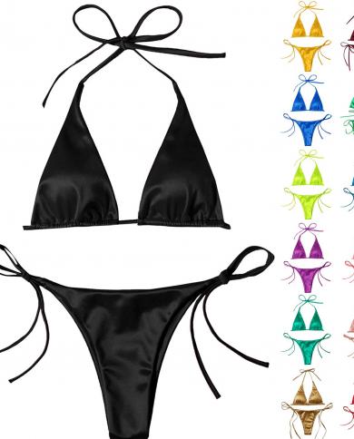  Swimsuit Women Bandeau Bandage Bikini Set Push Up Brazilian Swimwear Beachwear Lace Up Bikini 2023 Maillot De Bain Femm