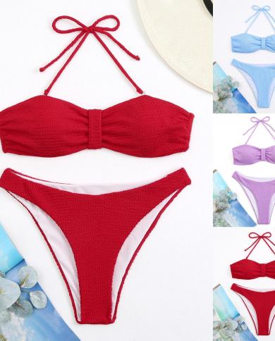 Women Bandeau Bandage Bikini Set Push Up Brazilian Swimwear Beachwear Swimsuit Swimsuit Women Maillot De Bain Femme L5