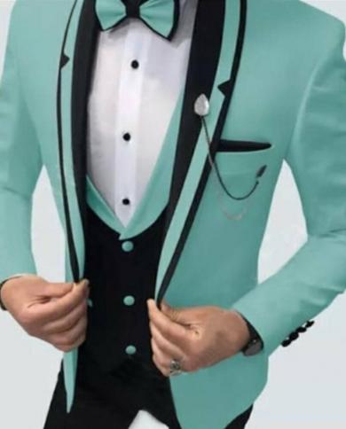Traje de esmoquin hecho a medida para novio, traje ajustado para hombre, chal con solapa, conjunto de traje de 3 piezas a la mod