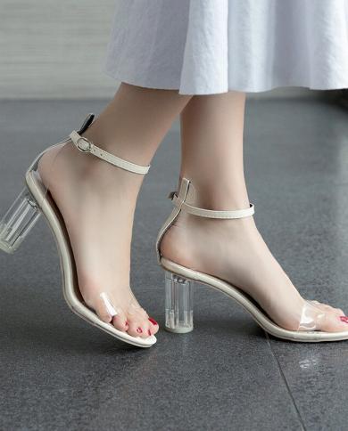 Women Shoes With Super High Heels Ladies Pumps Summer Sandals Transparent Open Toe Party Wedding Shoes Fashion Ladies Sa