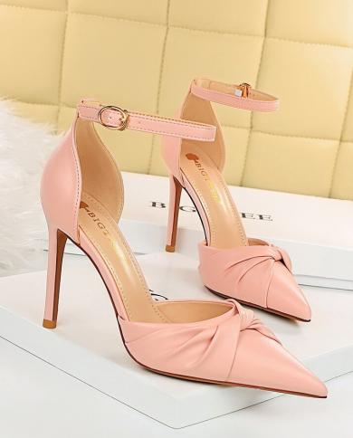 Zapatos de tacón alto de 10cm para mujer, zapatos de fiesta de cuero suave, Scarpins, zapatos de tacón rosa y negro para mujer, 