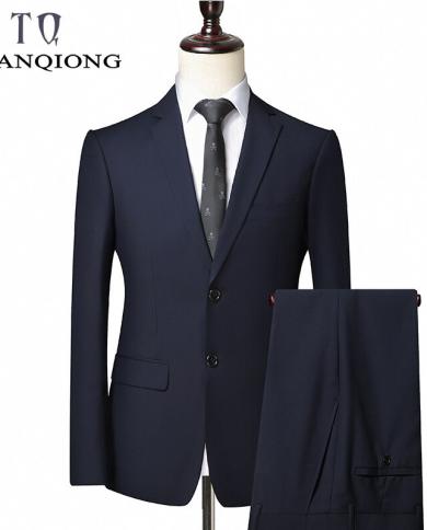Traje Tian Qiong para hombre, los últimos diseños de pantalón y abrigo, ropa de marca, trajes de lujo para hombre, novio de boda