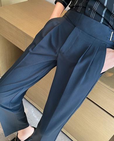 30 cores novo terno masculino calças formais de negócios de alta qualidade moda casual slim fit calças de tornozelo roupas mascu