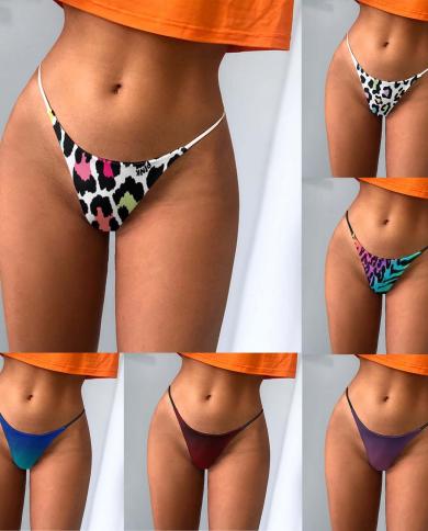 بيكيني القيعان 2022 جديد منخفضة الخصر النساء ملابس السباحة ثونغ ملابس السباحة سروال سباحة صيفي البرازيلي جذوع للسباحة بحر L5