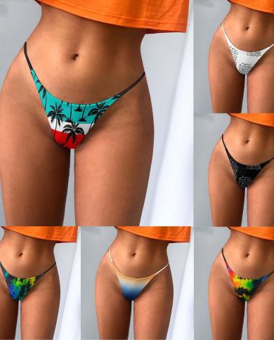 Women Briefs Bikini Bottom Brazilian Thong Swimsuit  Swimwear Classic Cut Bottoms Biquini Short Swimming Trunks Panty L5