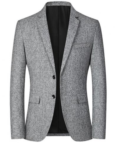 2022 Autumn Men Plaid Blazers Brand Clothing Classic New Solid Slim Fit Business Suit Jackets Formal Office Social Casua