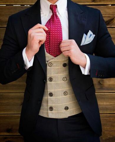 New Arrival Wide Peak Lapel Business Men Suits Wedding Groom Tuxedo Groomsmen Blazer Trajes De Hombre 3 Pieces Terno Mas