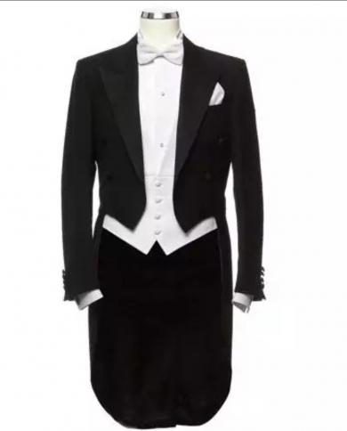 Latest  Cloudstyle Mens Tailcoat Formal Ment Suit Slim Fit 3piece Suit Dinner Jacket Wedding Suit Male Swallowtailed Co