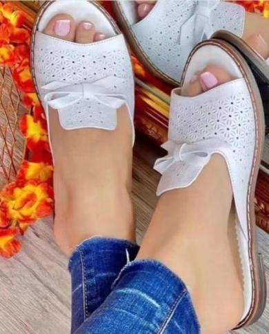 2022 Summer Women Wedge Sandals Premium Orthopedic Open Toe Sandals Vintage Anti Slip Leather Casual Female Platform Ret